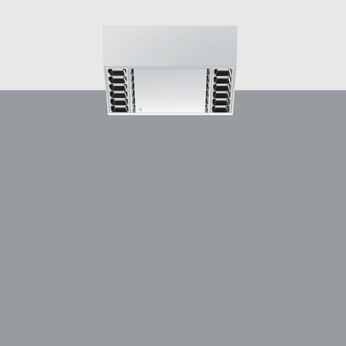 86195.000 COMPAR SQUARE Aufbaudownlight mit silbernem Abblendraster