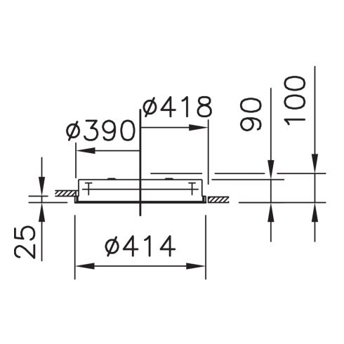 SOLO SLIM LED 19W Deckeneinbauleuchte, randlos
