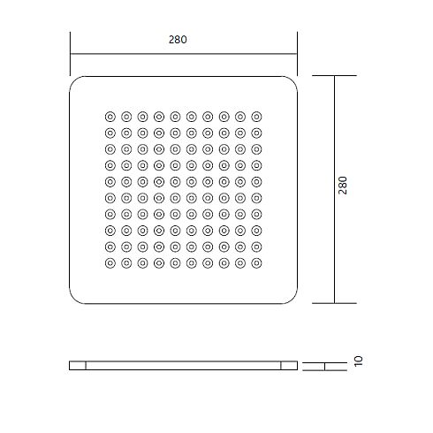 Modul Q 100 ON LED-Deckenleuchte 2700K
