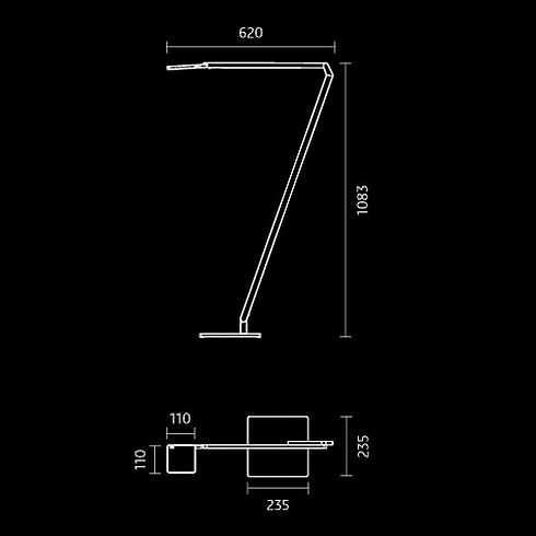 Roxxane Home LED-Steh-/ Leseleuchte 2700K, schwarz