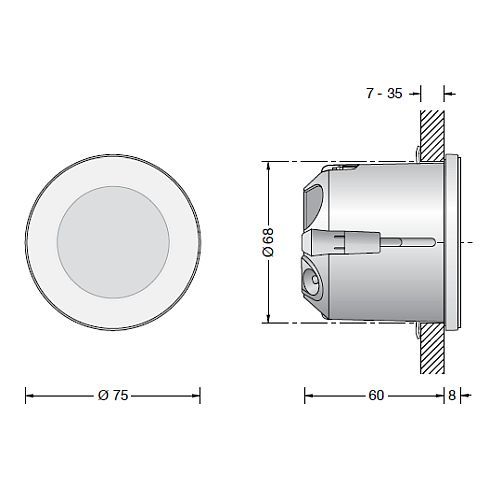 50284.6K3 - ACCENTA LED-Wandeinbauleuchte, kupfer