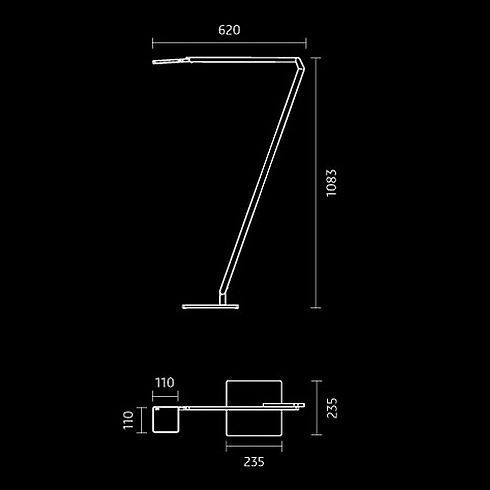 Roxxane Home LED-Steh-/ Leseleuchte 3000K, dark bronze