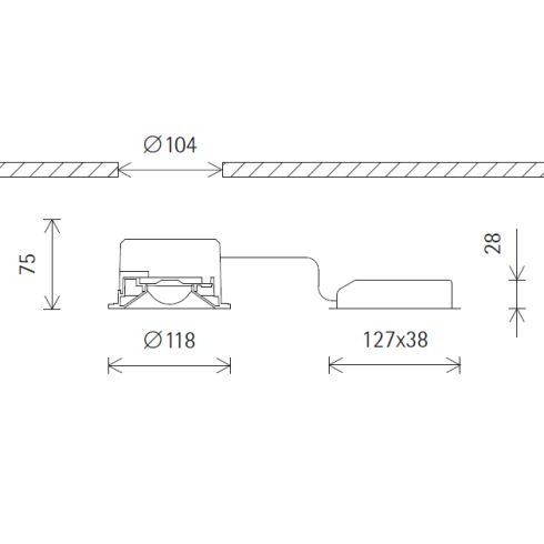 80294.000 SKIM weiß Deckeneinbau-Downlight