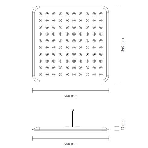 Modul Q 340 Project LED-Deckenaufbauleuchte 4000K