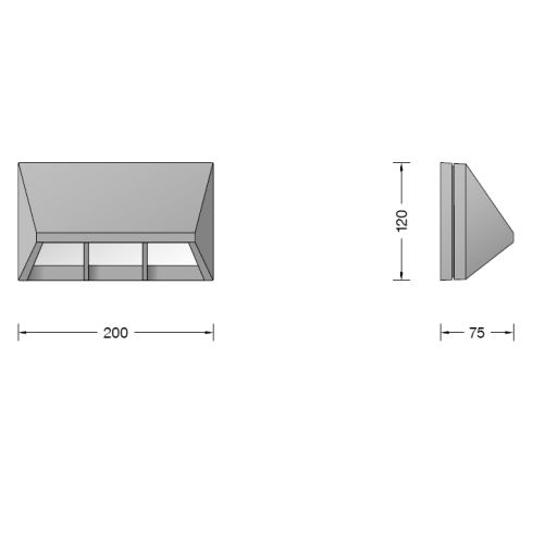 22375 LED-Wandleuchte, grafit