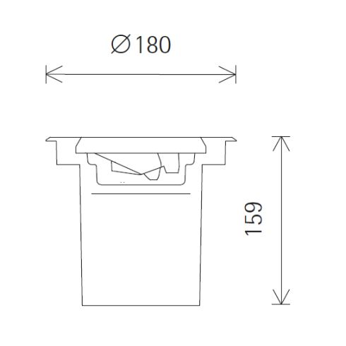 33424.000 TESIS Linsenwandfluter Bodeneinbauleuchte