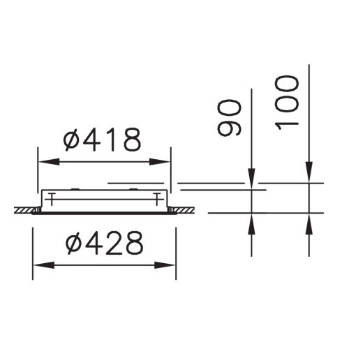 SOLO LED 19W Deckeneinbauleuchte, mit Rand