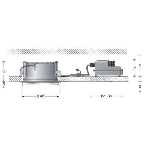 24678K3 Deckeneinbauleuchte · Tiefstrahler