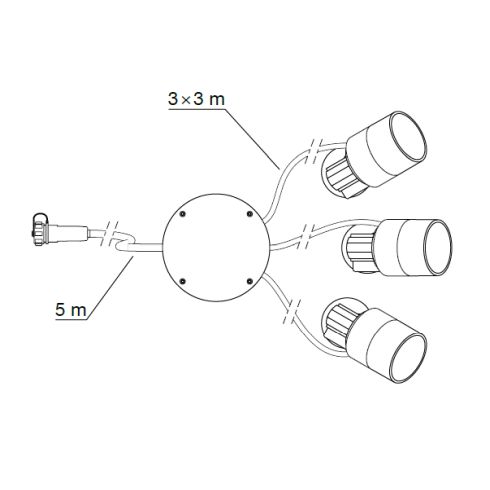 84821K3 - BEGA UniLink 3 ortsveränderliche Gartenscheinwerfer, grafit