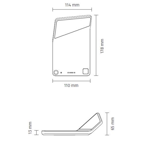 Winglet CL weiß Kabellose Wandleuchte