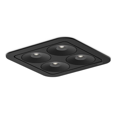 Q Four IN 80° 2700K Deckeneinbauleuchte · Downlight, schwarz