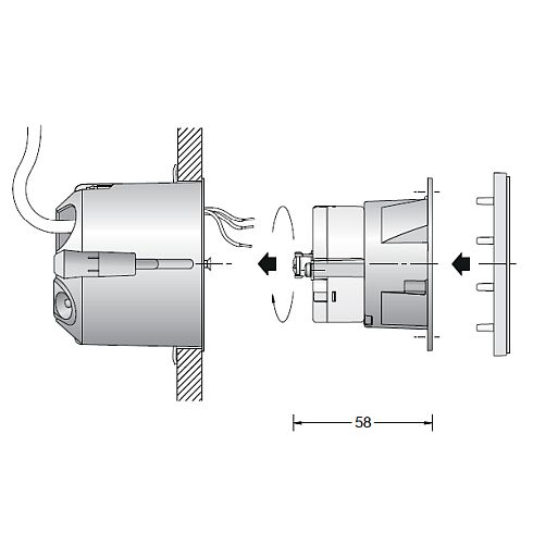 50285.4K3 - ACCENTA LED-Wandeinbauleuchte, messing