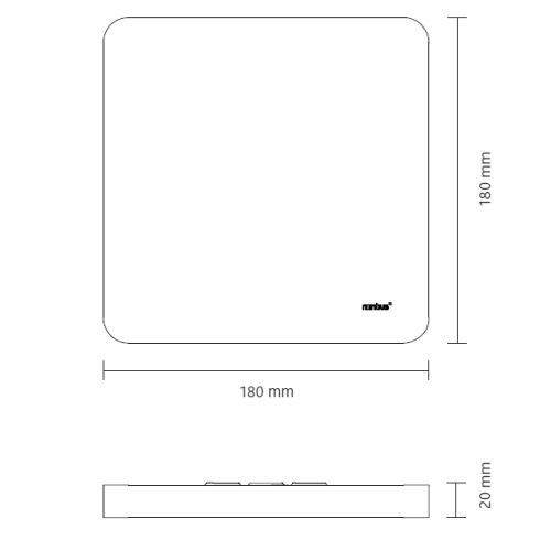Cubic 49 ON LED-Deckenleuchte 3000K