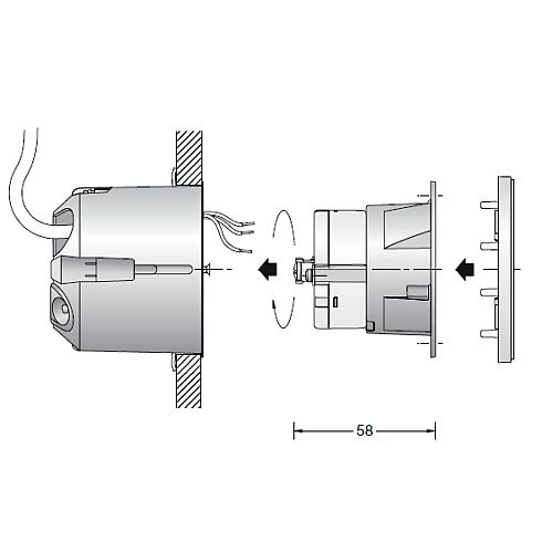 50284.4K3 - ACCENTA LED-Wandeinbauleuchte, messing