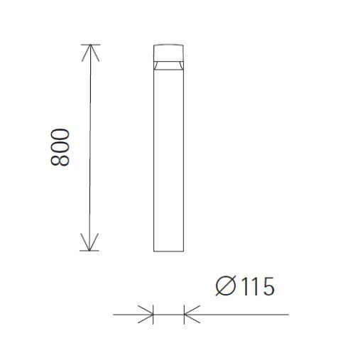 33286.000 CASTOR LED-Pollerleuchte - Bodenfluter